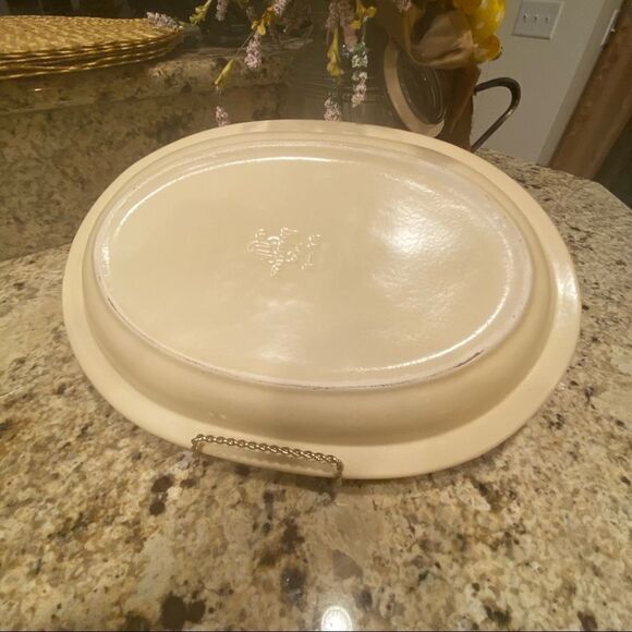 Pfaltzgraff Village Pattern Serving Platter Vintage USA Made 14 x10 inches - Picture 5 of 9